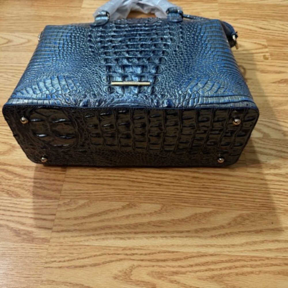 Brahmin Large Duxbury Satchel Serenity Blue Ombre Melbourne Leather Retail $325 - Picture 2 of 9